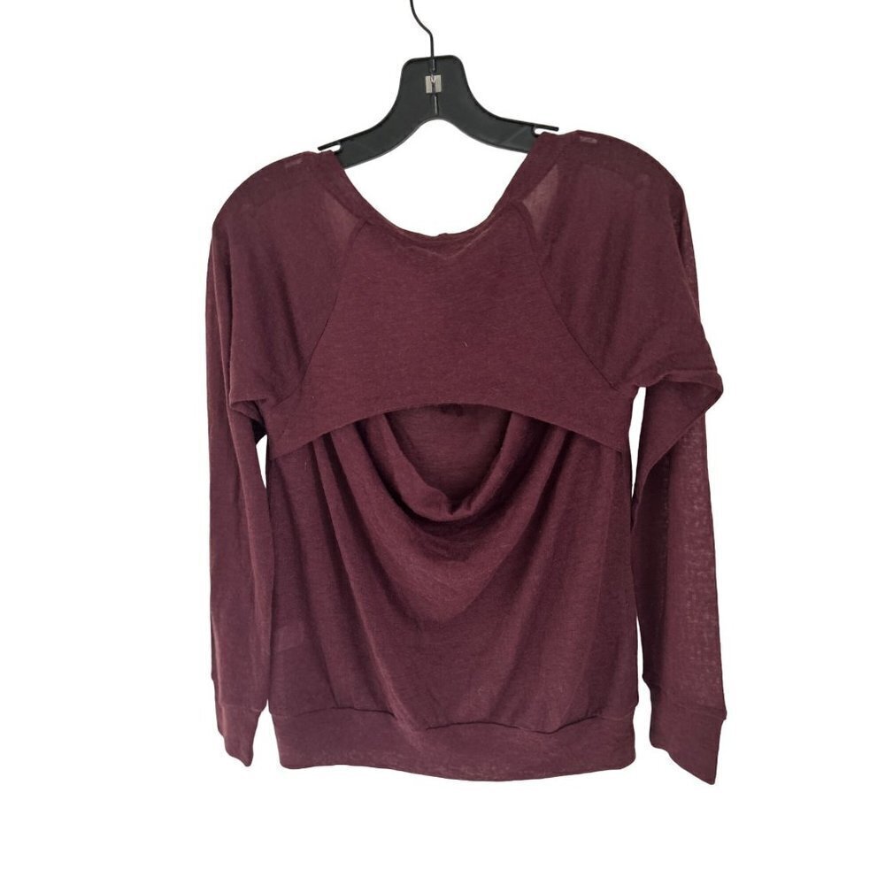 AG ADRIANO GOLDSCHMIED Sweater Top Open Back Featherweight Sheer Boho Romantic